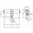 30/55 Knauf ZI IKON P034 N2 Profilzylinder Schließzylinder Knauf