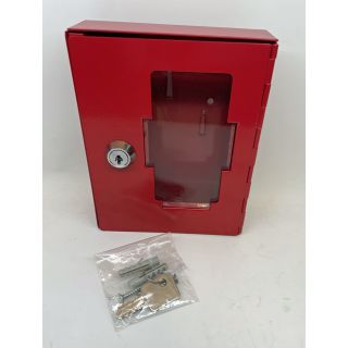 Notschlüsselkasten K 1 mit Zylinderschloß und Glasscheibe rot 120 x150 x 40mm