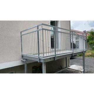 Restposten Balkonanlage Stahlbalkon BALKON Bausatz Terrasse 3 x1,5m Selbstmontage